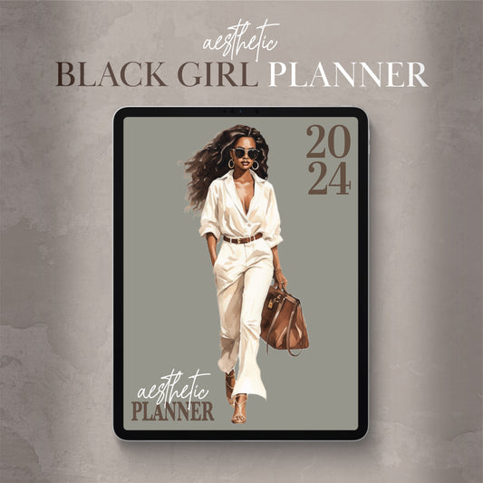 2024 Digital Black Girl Planner - Aesthetic Edition