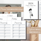 2024 Black Girl Planner with Monthly Check-in & Reflection Sheet 8.5" x 11"