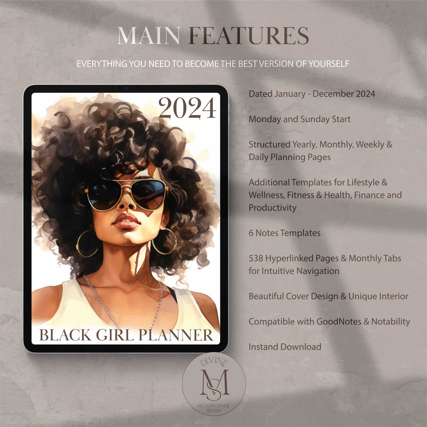 2024 Digital Black Girl Planner - Ultimate Edition