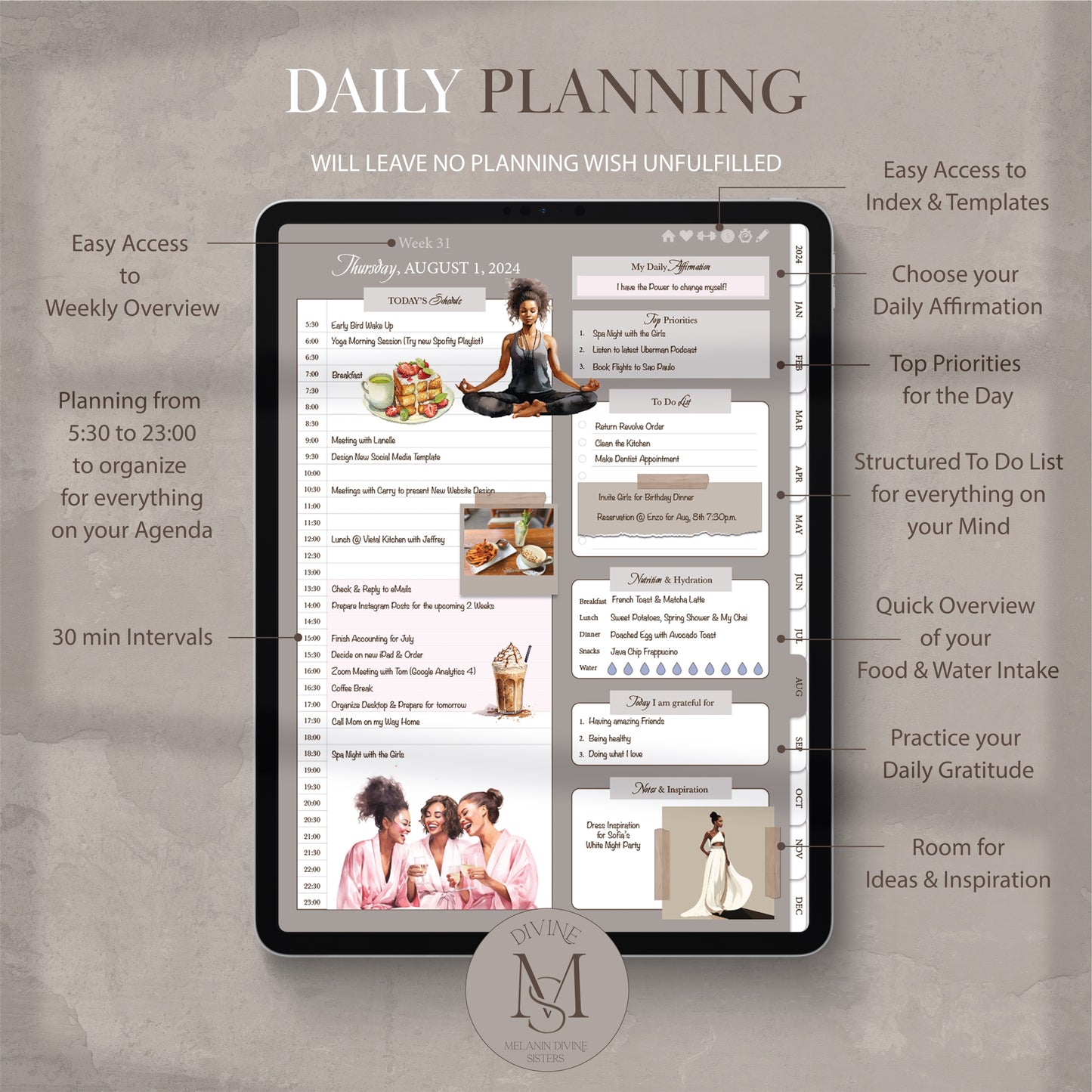 2024 Digital Black Girl Planner