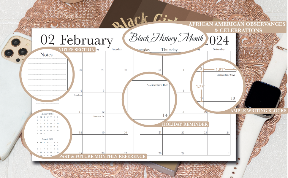 2024 - 2025 Monthly Black Girl Planner 8.5" x 11"