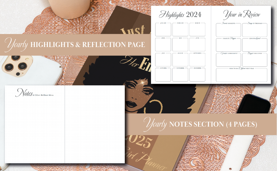 2024 - 2025 Monthly Black Girl Planner 8.5" x 11"