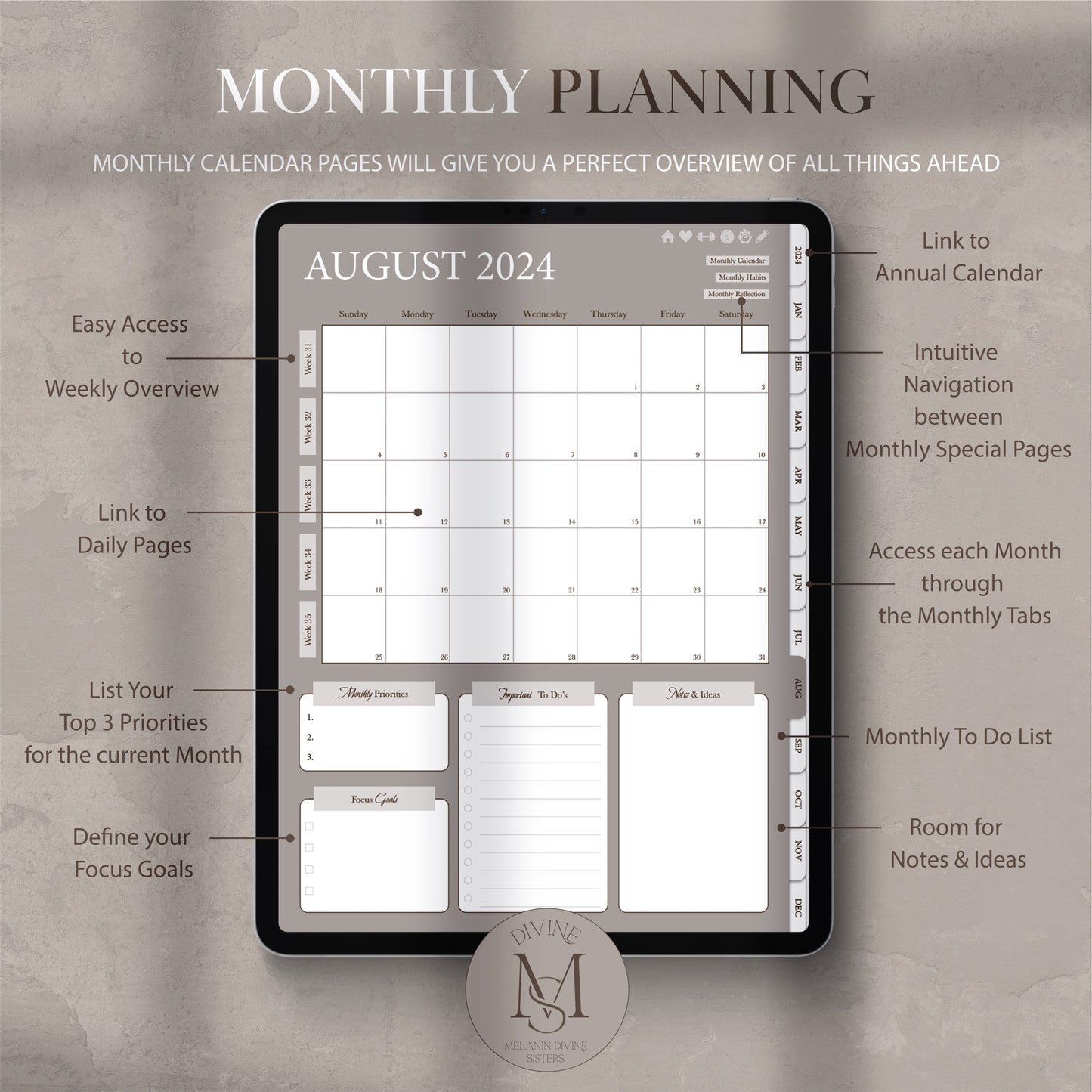 2024 Digital Black Girl Planner - Tasteful Edition