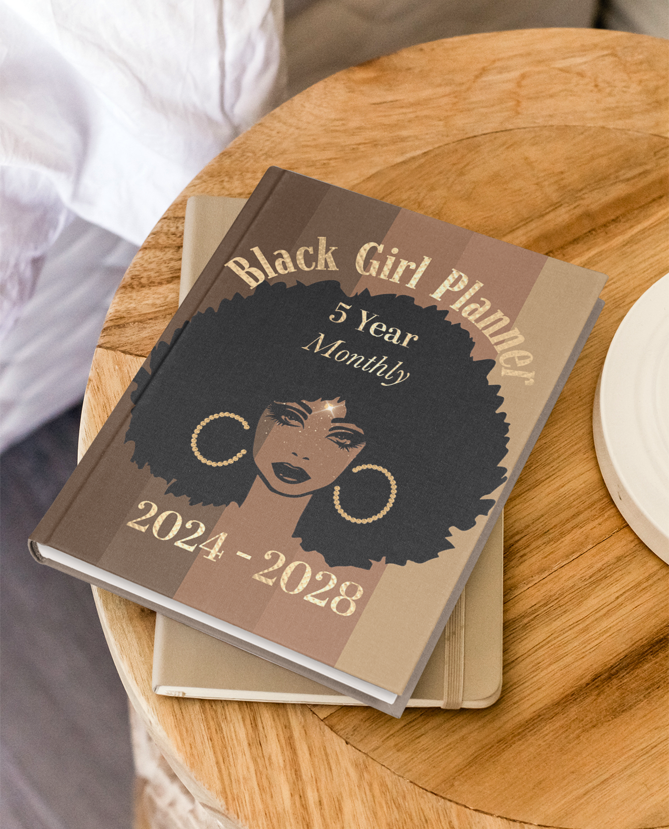 2024 - 2028 Five Year Monthly Black Girl Planner 8.5" x 11"